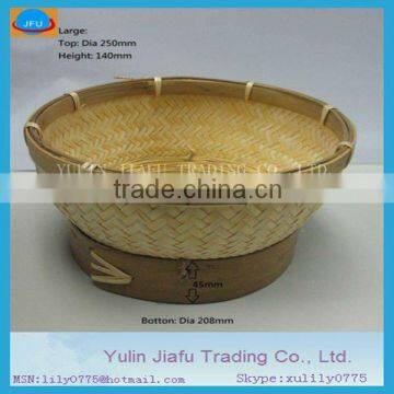 new item CAC Fair handmade weaving round bamboo basket