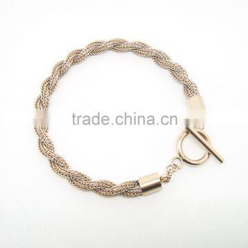 Wholesale Stainless Steel Twisting Chain Bracelet with OT Clasp