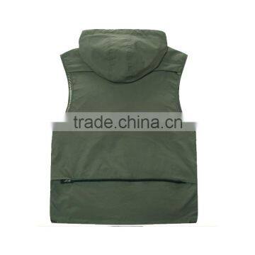 Quality Custom Printed or Embroidery Sleeveless Photographer Vest Jacket