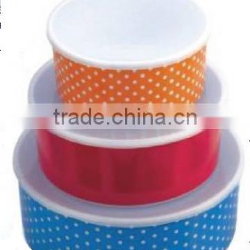 36212 36213 36214 dot design set of 3pcs Melamine Nesting Bowl Set