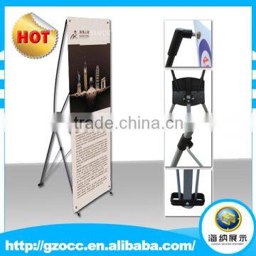 China custom factory manufacturer folding stand advertising display promotional strengthen iron pole x banner with low price