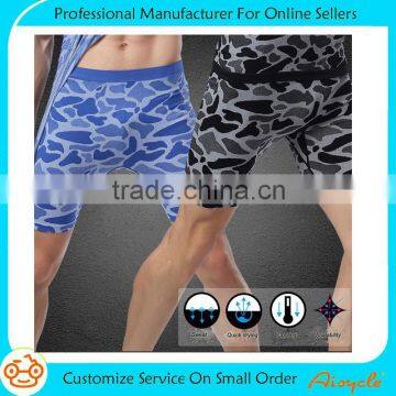 Men's wholesale pants fashion compression camo gym shorts