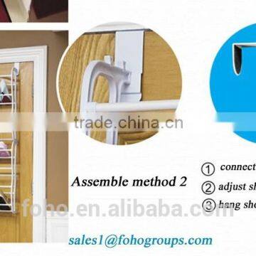 Over the Door Hanging Wall Mounted Iron Shelves Shoe Rack,DIY Hanging Shoe Organizer Storage Shoe Shelf photo-4