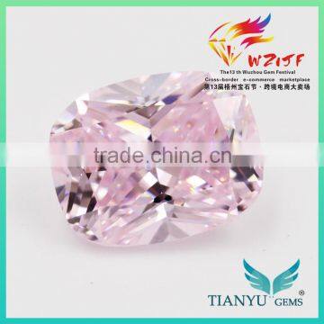 Wholesale Gems Synthetic Heat CZ Stone L-Pink Cushion Cut Loose Cubic Zirconia Price