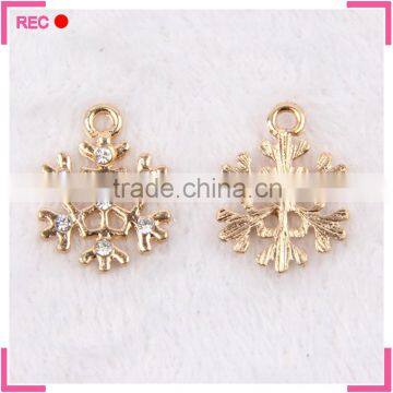 Rose imitation gold snowflake imitation jewelry pendant, heavy designer imitation gold pendant for necklace