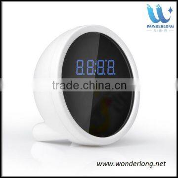 H.264 HD720p wifi IP alarm clock hidden camera with motion detection hidden cctv clock camera