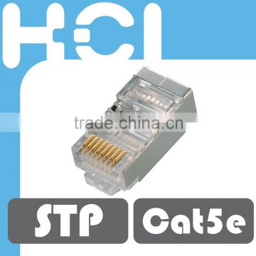 RJ45 8P8C Cat 5e Shielded STP Gold Plated Modular Plug