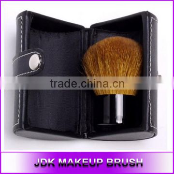 High quality Natural hair Kabuki Makeup Brushes, Black Make up Kabuki brush with Luxury makeup bag