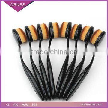 Hot Sale Professional 10pcs Oval Toothbrush Makeup Brushes Set photo-3