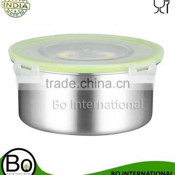 ecofriendly food use stainless steel food storage box with PE lid