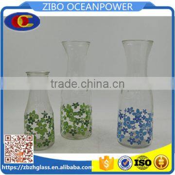 glass bottle glass milk beverage bottle printing two sizes