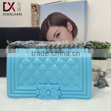 Xianjian Factory Quilted Candy Silicone Jelly Shoulder Bag (BGJB017)