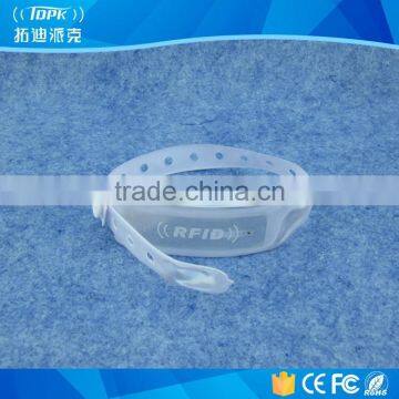 Pvc ultralight disposable colored wristbands rfid