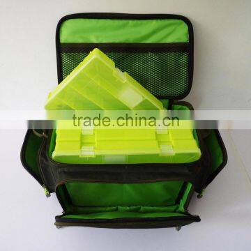 Big Fishing bags with plastic boxes