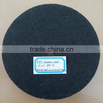 8" x 2" 7 P black non-woven polishing wheel