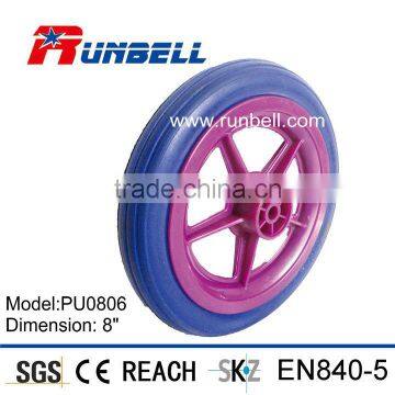 Baby Buggy Stroller Rubber PU Foam Wheels 8"