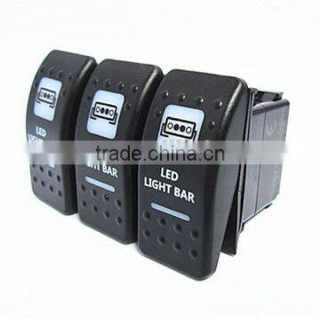 Rocker Switches With LED Light Bar White photo-3