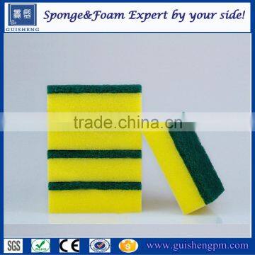 China factory wholesale cleaning sponge with scouring pad for kitchen