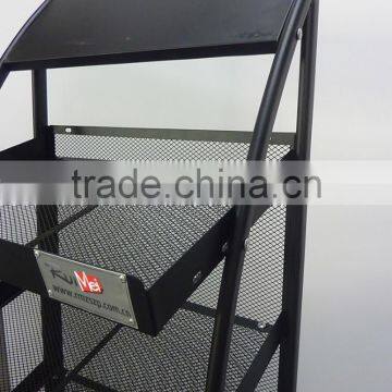 Discount Black Floor-standing Costomed Bread Display Rack With 5 Tier photo-2