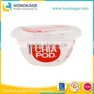 170g White Unique Shape BRC Approved Food Grade Plastic Yoghurt Pots Recycling,Manufacturer Disposable Thin Wall Yogurt Cup