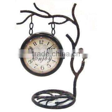 Metal Bird Table Clock