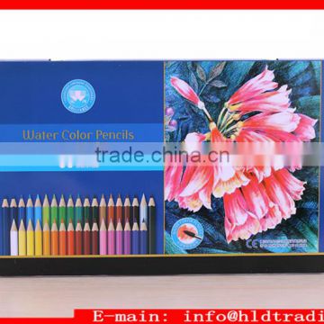 Factory Wholesale High Quality 36 Metal Box Drawing Wood Water Color Pencil Set for Secret Garden