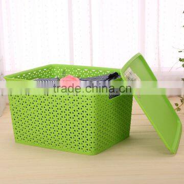 N518 House Hold Plastic Storage Box Big Storage Organizer Home Storage Basket photo-3