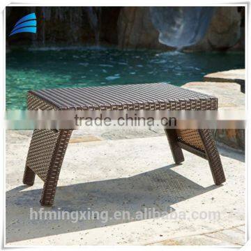 Outdoor modern all weather rattan small side table