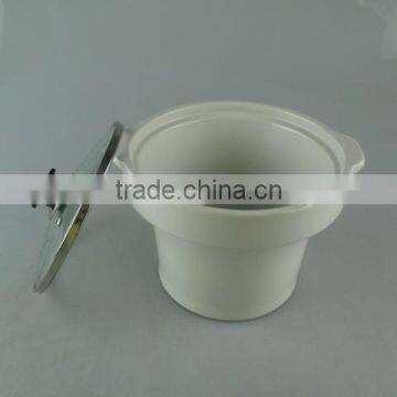 Stocked Ceramic Tureen With Glass Lid and Iron Stand photo-3