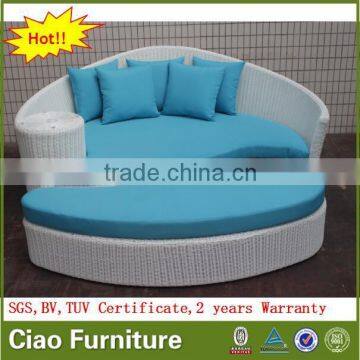Bali Outdoor Sun Bed Rattan Round Sunbed Wicker Furniture photo-2