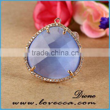 Wholesale DIY Fashion Jewelry Accessories Colorful Glass Stone Glass Bezel Pendant photo-2
