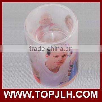 Hot Selling House Sublimation Frosted Glass Candle Holder for Printing photo-2