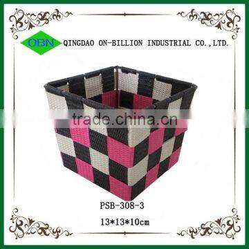 Wholesale cheap square woven desktop pen holder miniature baskets