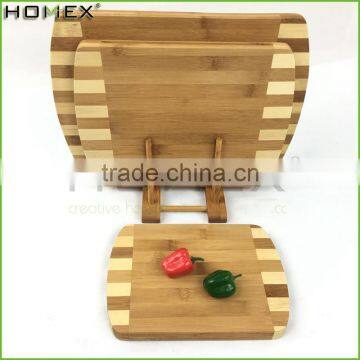 Bamboo Chopping and Cutting Board Set with Block and Holder/Homex_FSC/BSCI Factory