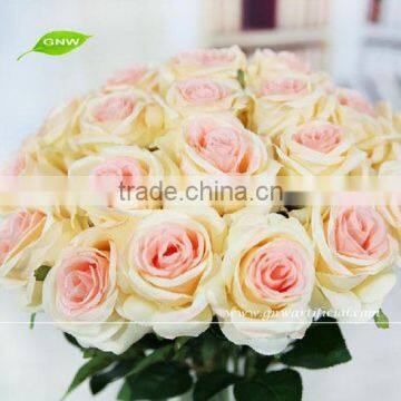 FLS01-4 GNW artificial velvet rose flowers silk material for wedding decoration flower rose