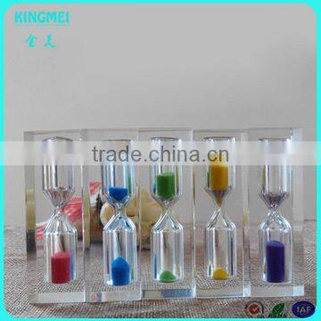 KM-CP17 China Custom Made Crystal Sand Timer Hourglass With the Logo Priting Base photo-4