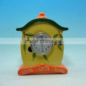 Yellow Digital electric Ceramic Table Clock