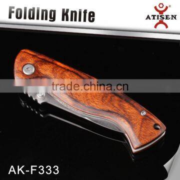 Classic Color Wood Handle Folding Camping Knife Hunting Combat Knives photo-3