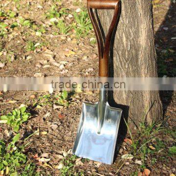 high grade and quality D shape stainless steel flat construction shovel