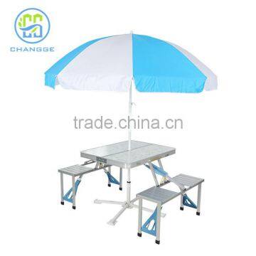 Leisure folding outdoor table with umbrella hole