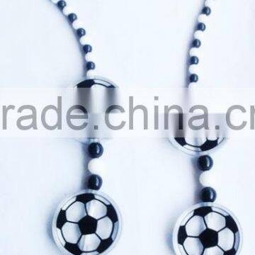 Custom football design light up bead necklace