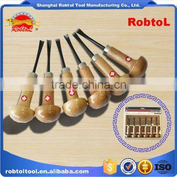 hand wood carving chisel set 6 piece gouge woodworking cut craft sculpture carpenter tool