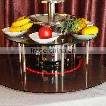 New Rotatable New surround Led Desk for commercial chocolate fountain