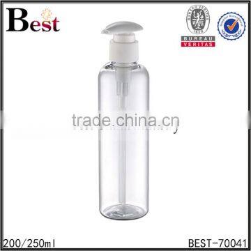 Cosmetic 2017 Hot New Products Essential Oil Beard Oil Lotion Detergent Shampoo Pet 250ml Clear Plastic Bottle Aluminum Pump photo-2