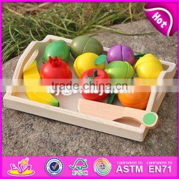 Pretend Play Kitchen Toys Wooden Cutting Fruit Set for Children W10B185 photo-3