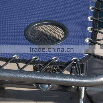 Outdoor Garden Navy Blue Metal Folding Zero Gravity Patio Chair