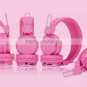 Good Quality FM Radio Wireless Sports Headphone Sexy Girl Pink Bluetooth Earphone photo-2