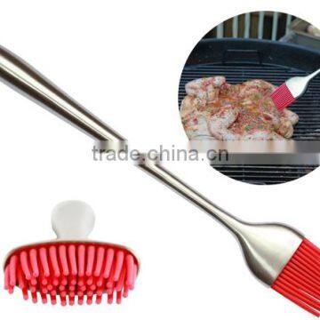 Amazon Hot Sale 12inch Long Stainless Steel Handle Silicone Basting Brush photo-4