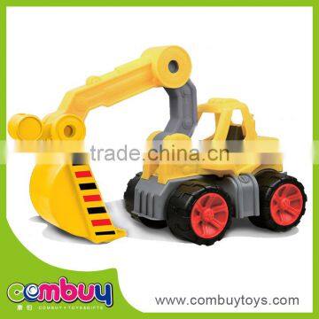 Newest product large plastic trucks sliding diecast excavator model
