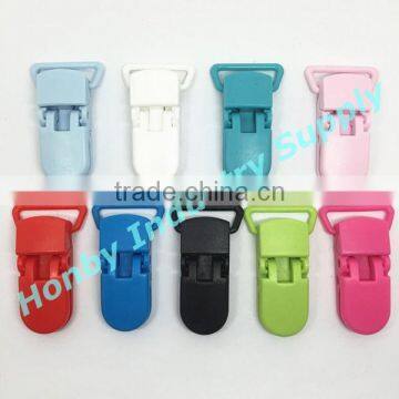 Assorted Colored Plastic Pacifier Clip